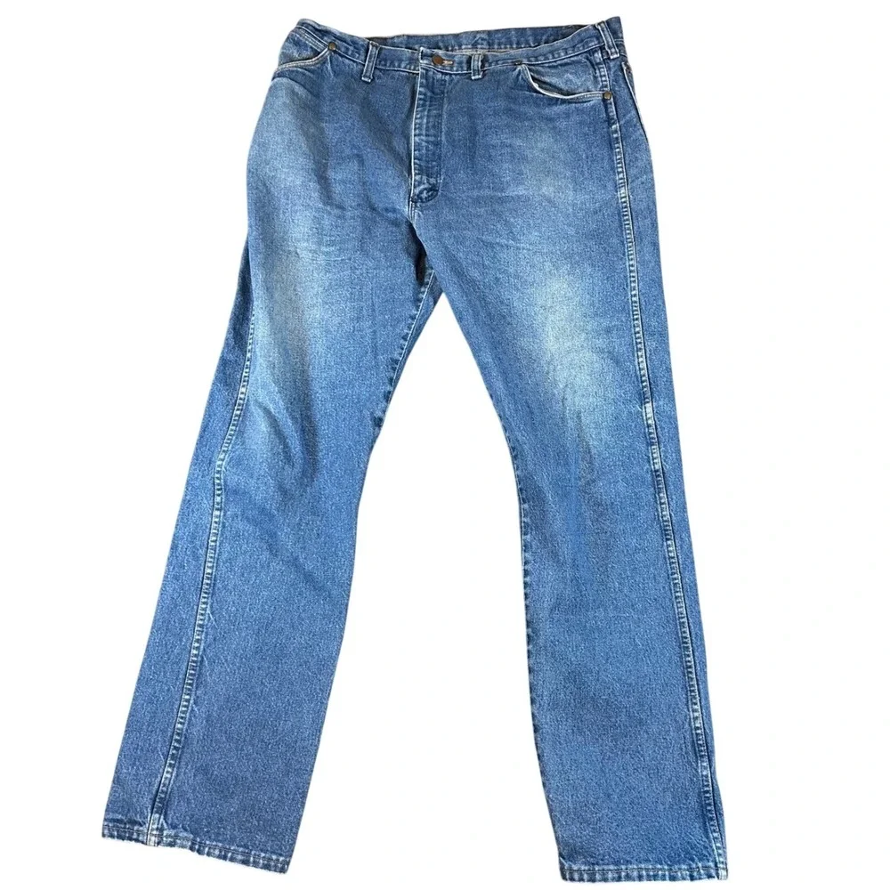 Vintage Wrangler 13MWZ Cowboy Cut Mens Jeans 42x34 Fits 40x33 Scoville USA 70s